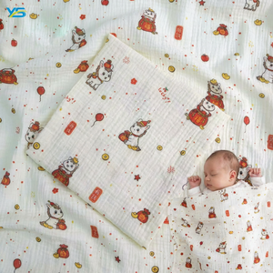 Tessuto <span class=keywords><strong>di</strong></span> <span class=keywords><strong>Cotone</strong></span> Stampato a Doppio Strato, Tessuto <span class=keywords><strong>di</strong></span> <span class=keywords><strong>Cotone</strong></span> a Doppia Garza, Tessuto <span class=keywords><strong>di</strong></span> <span class=keywords><strong>Cotone</strong></span> Seersucker per Abbigliamento Neonato - Product Image 1