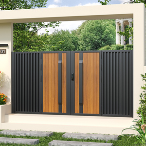 Alliage d'aluminium automatique moderne porte de cour pivotante Villa Jardins Maisons d'hôtes Maisons de campagne auto-construites Double - Product Image 2