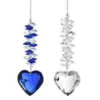 2025 Novedad: Colgante de Corazón Tallado de Cristal de Diamante de 12 Pulgadas para Ventana, Decoración de Jardín, Atrapasueños para Graduación, Navidad, Halloween