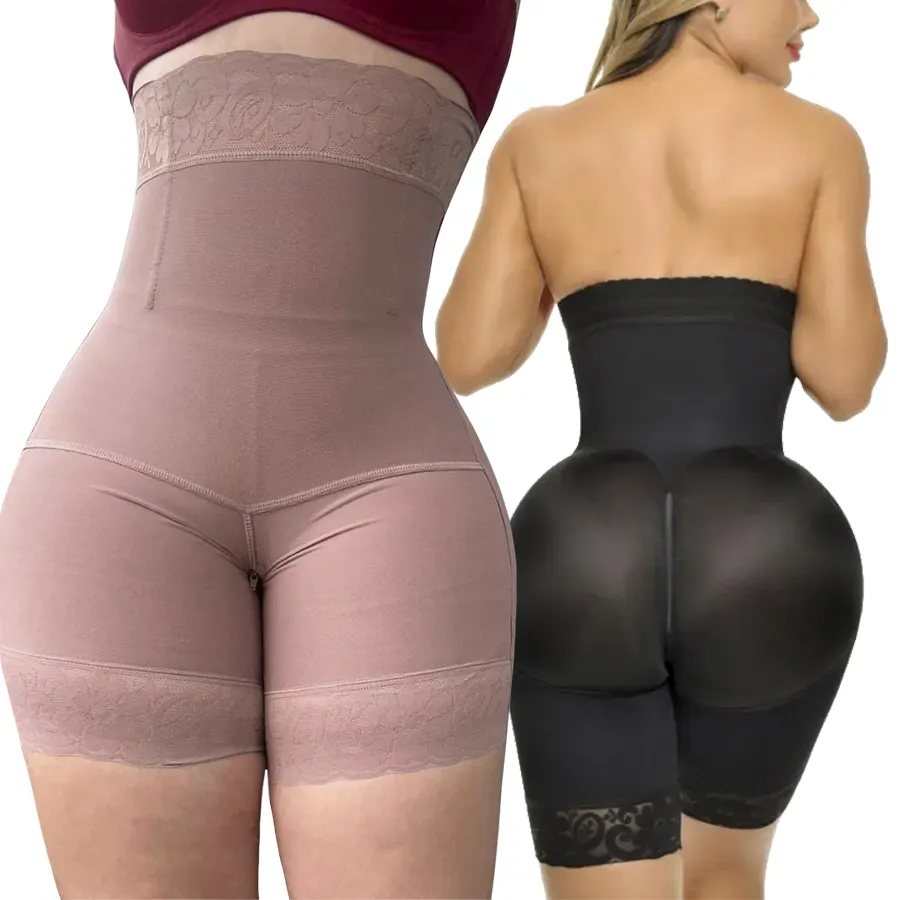 Nahtlose hohe Taille feste Kompression Körper abnehmen Faja Shape wear Frauen Damen Butt Lifter Höschen Tummy Control Shaper