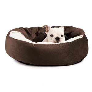 Weiches, abnehmbares und waschbares Donut-Hundebett mit Kapuzendecke für kleine Hunde – beruhigendes Reisebett für Haustiere - Product Image 6