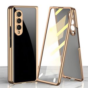 Funda con tapa protectora completa de Color de vidrio galvanizado de lujo <span class=keywords><strong>Z</strong></span> Fold <span class=keywords><strong>4</strong></span> para <span class=keywords><strong>Galaxy</strong></span> <span class=keywords><strong>Z</strong></span> Fold 5 Funda para teléfono móvil de nuevo diseño - Product Image 2