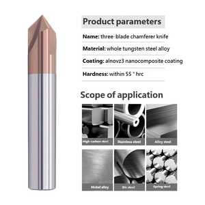 قاطع طحن كربيدي صلب مخصص من الشركة المصنعة المحترفة بتقنية CNC، أداة حفر نهاية القطع مصنوعة من التنجستن الصلب - Product Image 2