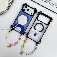 Coque en acrylique tendance pour iPhone 17 Pro Max avec cordon, impression UV personnalisée avec logo pour Samsung S26 Ultra