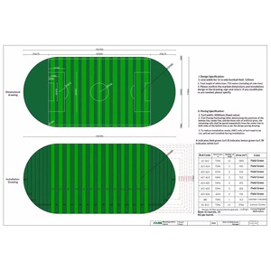 Gazon artificiel QIZHI pour terrains de football et de sport, sans particules, avec remplissage de sable plastique, pour football à <span class=keywords><strong>cinq</strong></span> - Product Image 1