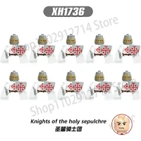 10 件/套历史中世纪斯巴达英雄十字军罗马士兵积木可动人偶积木玩具适合 14 岁以上儿童