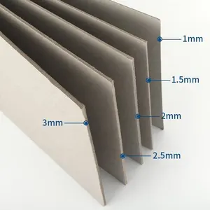 Chipboard Paper Sheets High Quality Certified 1.5mm 650gsm Rigid Board China Grey Paper Chipboard Grey Board Paper Sheets