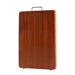 Planche à découper en bois d'ébène rectangulaire, bois massif avec poignée, bloc à découper de cuisine - Product Image 5