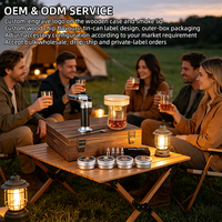 Kit de fumage premium pour whisky, ensemble de fumoir de bar avec copeaux de bois et torche, pour fêtes, camping, cigares, bar à bourbon, cocktails, cadeau