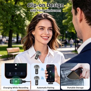 Plug-and-Play Pro Dual <b>Wireless</b> Microphone with Noise Reduction TikTok Portable Podcasting Micro Music Studio - Product Image 2