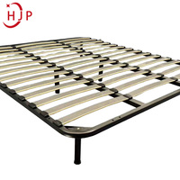 Cadre de lit en bois de peuplier Huajiapin B0508 Foshan, emballage standard de luxe, style KD, sommier à lattes, acier inoxydable, robuste et durable