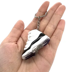Sepatu sneaker 3d gantungan kunci sepatu olahraga Mini pvc 350 v2 gantungan kunci sepatu sneaker 3d untuk jordans