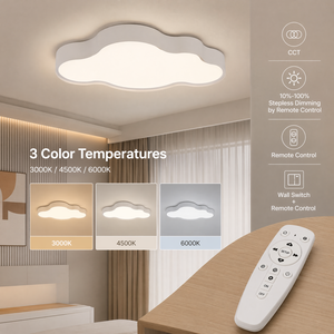 Modern Acrylic Iron <b>Ceiling</b> <b>Light</b> <b>Remote</b> Dimmable Tri Color Surface Mount Indoor Home Decoration For Bedroom Living Room - Product Image 4