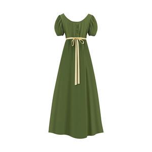 पुनर्जागरण पोशाक रीजेंसी रोमांस शैली सैटिन विंटेज पार्टी मध्ययुगीन उच्च कमर जेन ऑस्टेन ड्रेस हेलोलीन कोस्प्ले पोशाक - Product Image 3