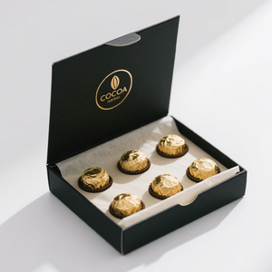 Boîtes d'emballage de luxe pour chocolat avec sac Boîtes à chocolat et fraises Boîte cadeau en chocolat Papier carton Emballage magnétique doré - Product Image 1