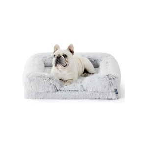 Lit pour chien en cuir véritable personnalisé, chaud, en peluche, durable, avec tapis amovible pour animaux de compagnie, lit pour chat - Product Image 1