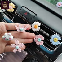 Accessoires pour grille d'aération de voiture, fleurs de marguerite, diffuseur d'air frais pour voiture, accessoires de tableau de bord, charme, décoration intérieure de voiture