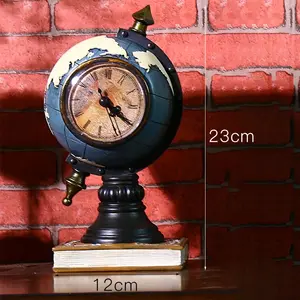 Decorazione personalizzata in resina sferica con orologio creativa Vintage arte fatta a mano per la casa
