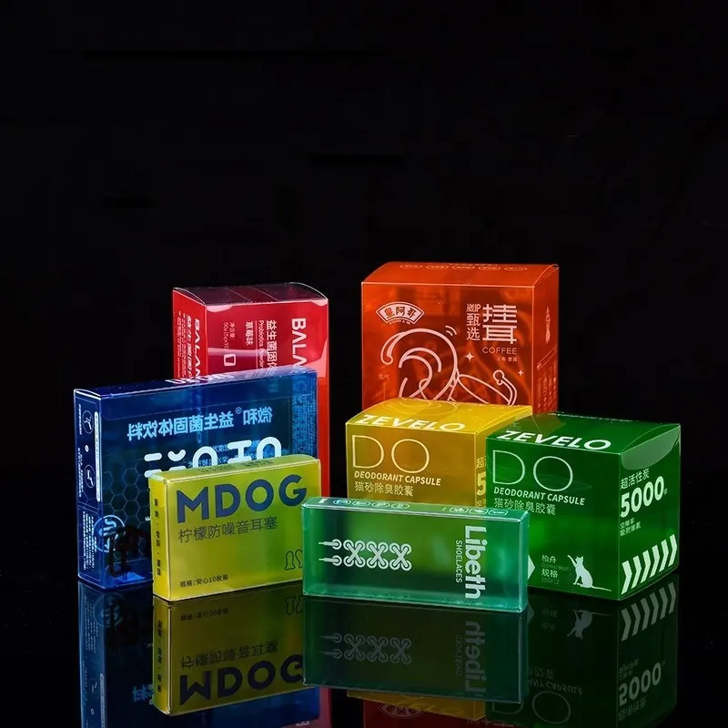 맞춤형 젖빛 PET 비닐 포장 투명 큐브 상자 PVC 플라스틱 투명 아세테이트 상자 로고