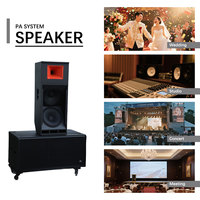 Système de sonorisation passif DJ avec enceinte à source ponctuelle double 15 pouces et double caisson de basses 18 pouces pour événements religieux