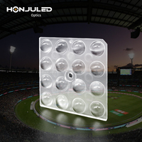Lentille optique moulée par injection personnalisée en matériau PC HONJU Chine avec indice de protection IP65, angle de faisceau de 60° pour éclairage LED de rue 5050