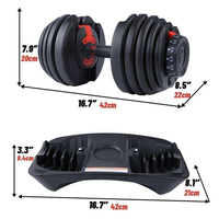 BETTER Ensembles d'haltères de gymnastique en gros Haltères réglables Fitness Haltères réglables en acier 90lb