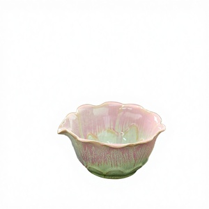 Ciotola per Matcha in Ceramica Blu Artigianale con Bordo a Fiore di Loto, Set Ecologico per Bere il Tè per <span class=keywords><strong>Donne</strong></span> - Product Image 5