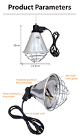 Lampe chauffante infrarouge économique pour élevage de volailles et porcelets, abat-jour isolant pour poulets et porcelets