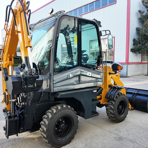 จัดส่งฟรี ผู้จัดจำหน่ายชั้นนำ รถขุดตักดินแบบ 4 ล้อ ขับเคลื่อน 4 ล้อ รุ่น Retroexcavadora น้ำหนัก 1.2 ตัน พร้อมจอยสติ๊กไฮดรอลิก สำหรับขาย - Product Image 4