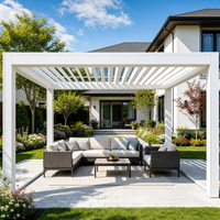 Kit de pergola rétractable en aluminium de haute qualité sur mesure, installation facile, patio extérieur, bioclimatique, imperméable, protection solaire