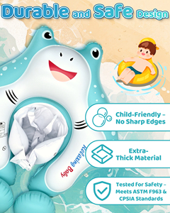 Flotador Inflable de PVC para Bebés con Toldo Removible para Piscina - Product Image 5