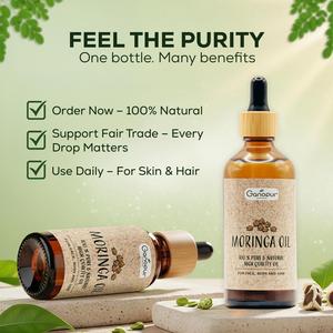 Klariza Sprl Aceite de Semilla de Moringa Oleifera 100% Natural Prensado en Frío, Anti-Hinchazón, Iluminador de la Piel, Revitalizante, Aroma Fresco, Para Todos - Product Image 4