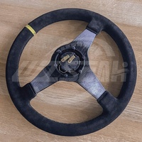 WZSEAHI Vente d'usine Universel RALLY DRIFT Style daim noir 350mm Volant Racing