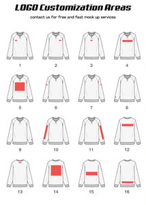 Regular Fit Design Unisex Solid Color 380GSM Cotton <strong>Jumpers</strong> Half Zip-up Closure Stand Collar Polo <strong>Shirts</strong> Sweatshirts - Product Image 4