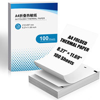 Papier thermique pliable A4, 100 feuilles, directement de l'usine, logo et taille personnalisés disponibles, sans BPA, en stock