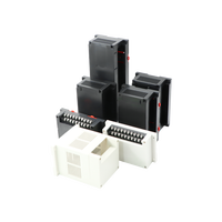 Caja de carril Din proyecto electrónico Plc caja de conexiones de Cable divisor montaje conector caja exterior negro Plc caja Pcb caja