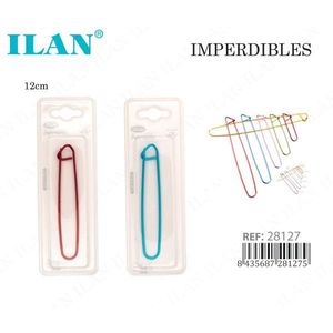 Spille di sicurezza Ilan da 12 cm colorate per cucito - Product Image 1