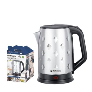 Hervidor Eléctrico de Acero Inoxidable de 2.5L, 1800W, con Patrón de Diamantes, Apagado Automático, Inalámbrico - Product Image 2