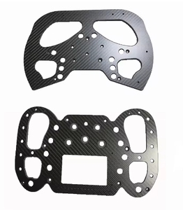 Tùy chỉnh 3K Twill đồng bằng bóng mờ sợi carbon đua bánh xe mô phỏng CF chỉ đạo bánh xe gia công dịch vụ sản phẩm - Product Image 6