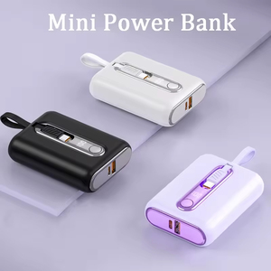 Mini batterie portable 10000 mAh 22,5 W, charge rapide bidirectionnelle avec 2 câbles intégrés pour iPhone et smartphones, meilleur <span class=keywords><strong>prix</strong></span> - Product Image 3