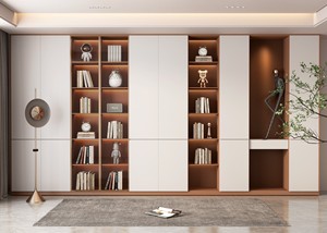 Kệ sách nội thất tùy chỉnh với ghế ngồi tích hợp, thiết kế hiện đại và phổ biến, phù hợp cho phòng khách và phòng học. - Product Image 3
