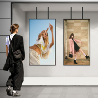 50 55 65 ''haute luminosité Mini LED écran publicitaire Animation Android vitrine suspendue signalisation numérique libre-service