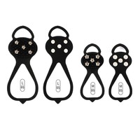Vente chaude 8 Spikes Ice Crampons 1 Paire Crampons En Silicone Griffe De Glace Antidérapante Crampons Antidérapants Pour Enfants Adultes