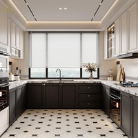 Système d'armoires de cuisine en gros d'usine, unité de cuisine modulaire pour appartements