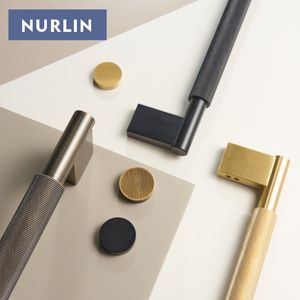 נורלין דלת פליז מוצק כפול חד צדדי צלב מסוקס מטבח מקרר מכשיר ארון משיכה בר עץ שער דלת זכוכית - Product Image 6