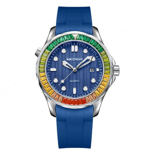 Nuevo Reloj Mecánico AOCASDIY con Calendario de Diamantes Arcoíris para Hombre, para Deportes de Resistencia, Negocios, Ocio, Moda, Acero Inoxidable - Product Image 6