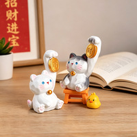 Nouvelle Décoration de Bureau Créative et Tendance en Résine, Motif Porte-Bonheur Japonais Mignon, Petit Cadeau, Décompression et Guérison, Accessoires de Voiture