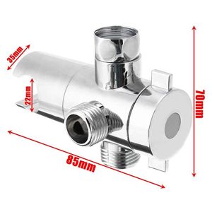 Cromo ABS desviador <span class=keywords><strong>3</strong></span> <span class=keywords><strong>T</strong></span> Brazo de ducha <span class=keywords><strong>t</strong></span>-Adaptador de agua de conector - Product Image 6