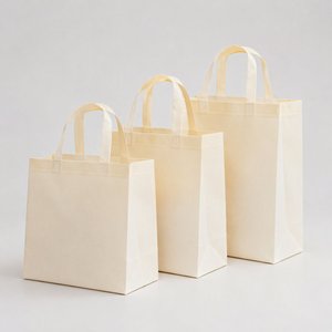 Sac fourre-tout non tissé thermosoudé recyclable avec logo personnalisé, écologique et réutilisable pour les courses à emporter et la vente en gros - Product Image 1