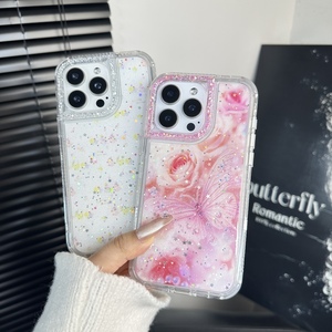 Étui de téléphone portable antichoc avec motif mignon en paillettes époxy 360 Fashion Design pour POVA <span class=keywords><strong>7</strong></span> 4G - Product Image 3